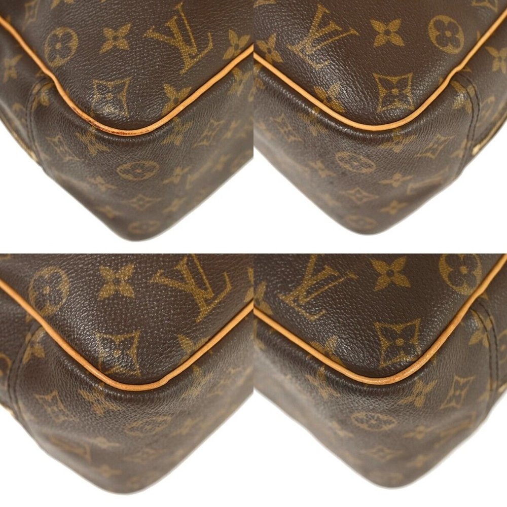 LOUIS VUITTON LV Logo Deauville Hand Bag Monogram Leather Brown M47270 86GA444 - Picture 6 of 16